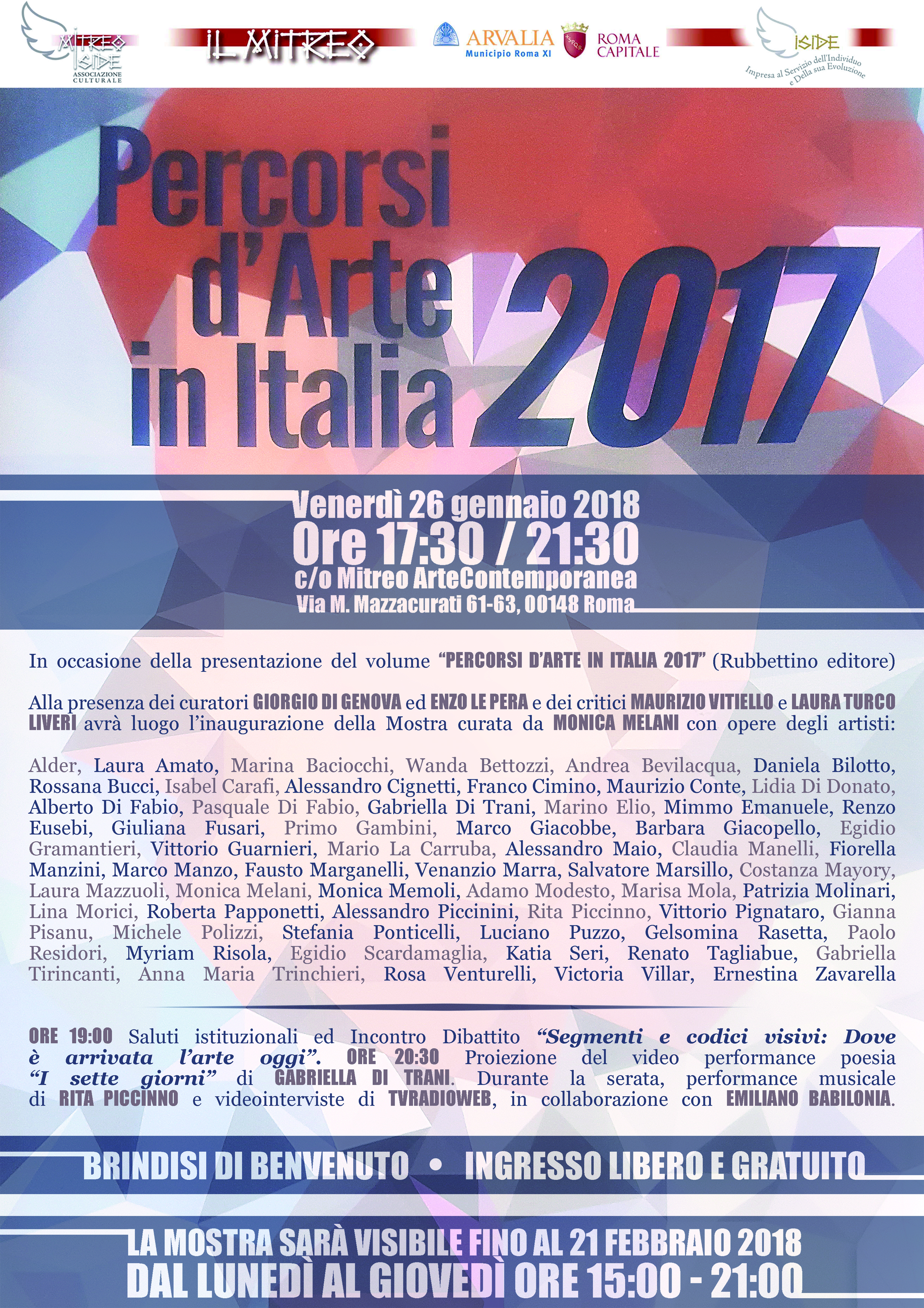 Percorsi d'Arte in Italia 2017|2017 Artistic Paths in Italy